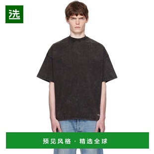 1h可退 香港直邮We11Done 男士 灰色 Dyed Oversized Basic T 恤