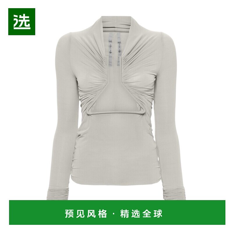 香港直邮Rick Owens 褶皱罩衫 RP01D2222HBZ08上衣女装长袖