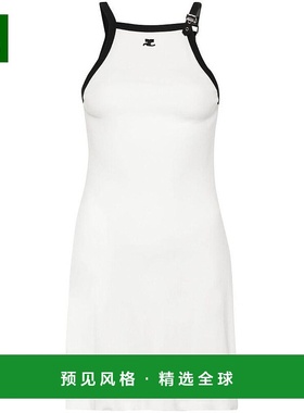 1h可退 COURREGES 女士半身裙 124JR0364JS00700098背带裙