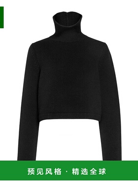香港直邮Alaia 羊绒针织短款高领套头衫长袖 AA9G0072K115B