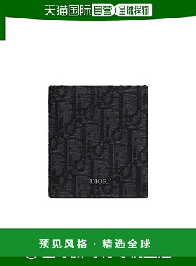 香港直邮Dior 黑色提花面料 Oblique 印花钱包 2ESBH072YSE迪奥