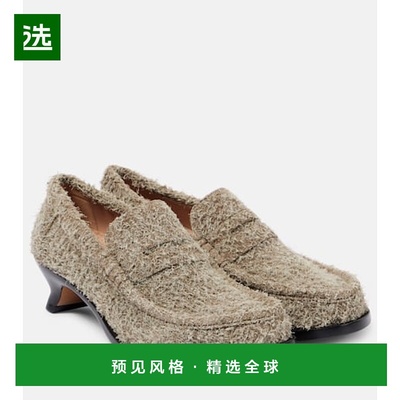 1h可退 香港直邮LOEWE 罗意威 女士 Terra 40 绒面革乐福浅口鞋