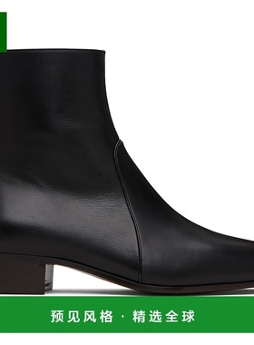 1h可退 香港直邮valentino 华伦天奴 男士 黑色 Pat 踝靴 7Y2S0K0