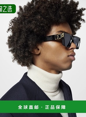 1h可退 欧洲直邮LV/路易威登 男士黑色醋酸纤维太阳镜正品舒适百