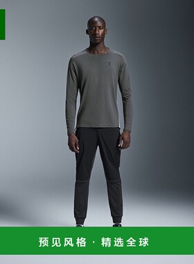 欧洲直邮On昂跑 Weather系列男士黑色再生聚酰胺反光标识可调卫裤