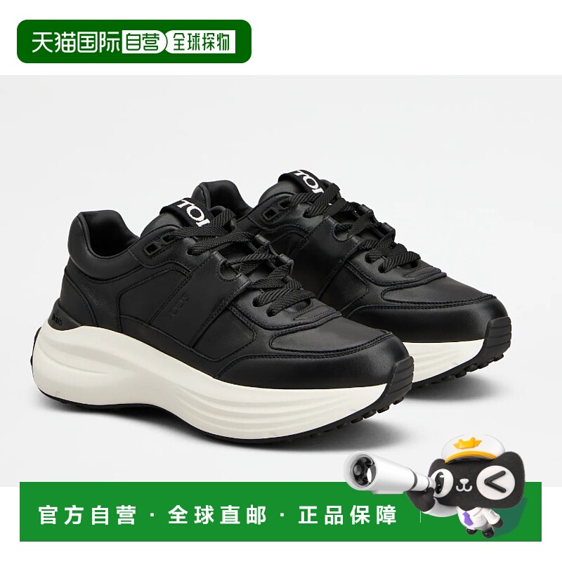 1h可退 香港直邮TOD'S 托德斯 女士 黑色小牛皮运动鞋 XXW81L0JP4