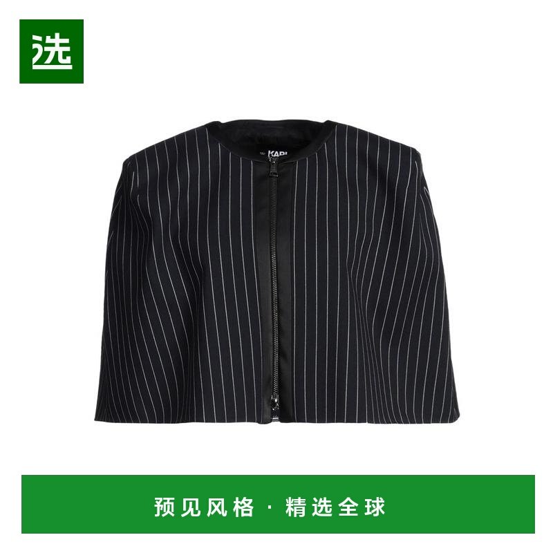 1h可退 【美国直邮】KARL LAGERFELD斗篷外套 98 羊毛 细条纹设计,女装/女士精品,毛呢外套,淘宝优惠券,粉丝福利购,淘宝优惠卷