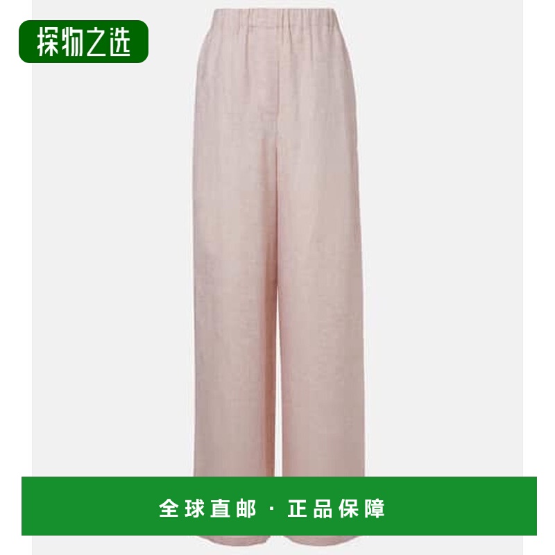 香港直邮Loro Piana 诺悠翩雅 女士 Valerio 亚麻阔腿裤