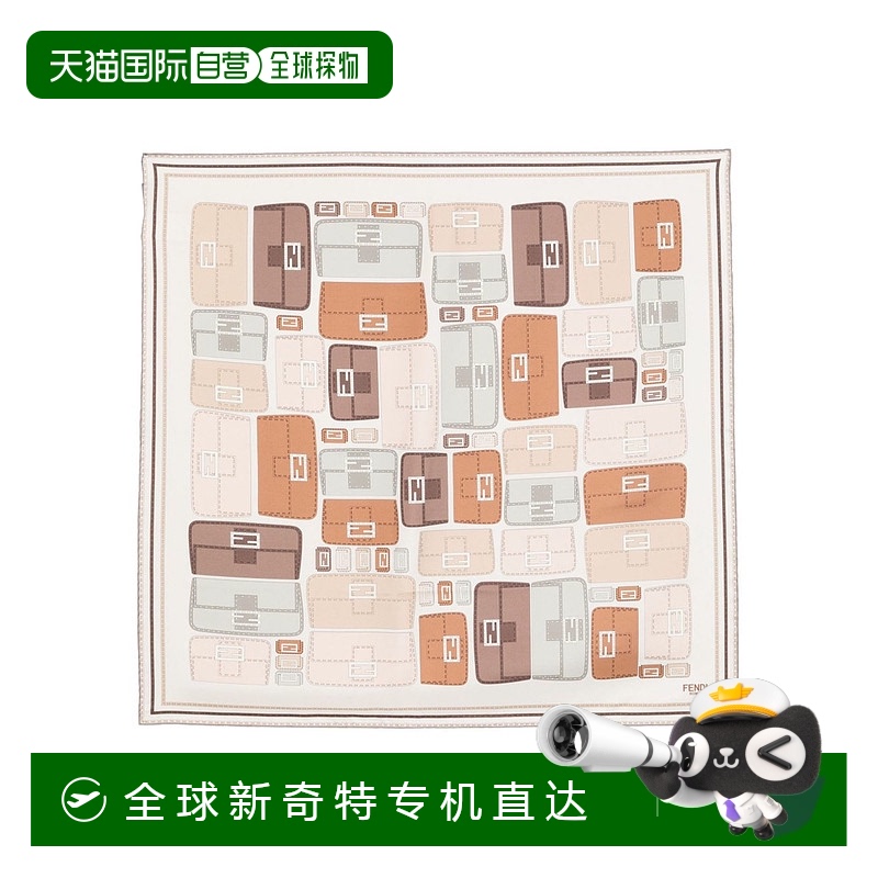 1h可退 欧洲直邮fendi 女士 围巾披肩真丝