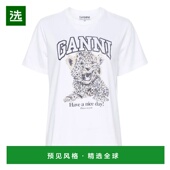 1h可退 SS202 T4124943LEOPARD943LEOPARD 香港直邮GANNI 女士T恤