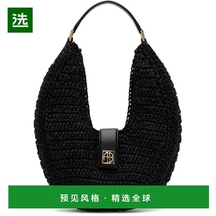 香港直邮ANINE BING 女士 黑色 Lou Monogram 单肩包 A1311208