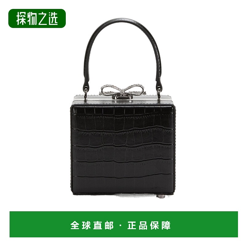 香港直邮Self-Portrait 鳄鱼纹微型盒子包手提包 AW25-312B