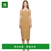 美国直邮 recto 黄色标志性弧形领中长连衣裙 1h可退 女装 女