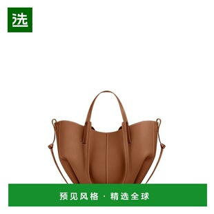 POLENE Cyme Mini女士手提包单肩包托特包小牛皮驼色
