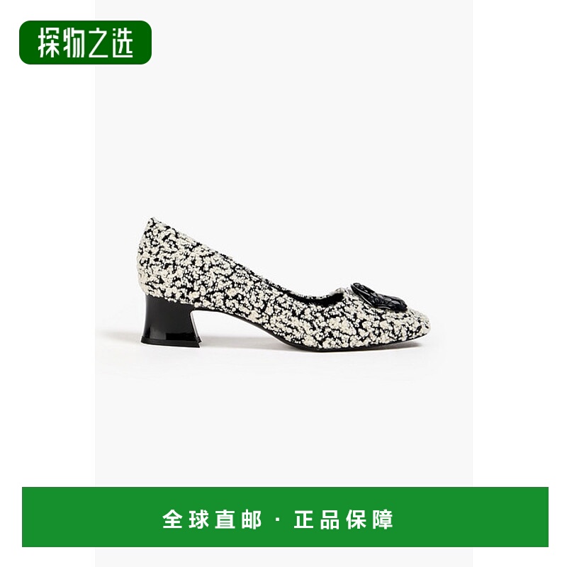 香港直邮Tory Burch 托里·伯奇 女士 毛圈花呢浅口鞋 144046001B