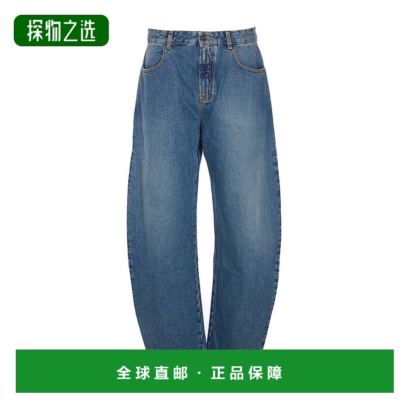 香港直邮alaia 女士 低腰圓頭牛仔褲 AA9P1215D006B