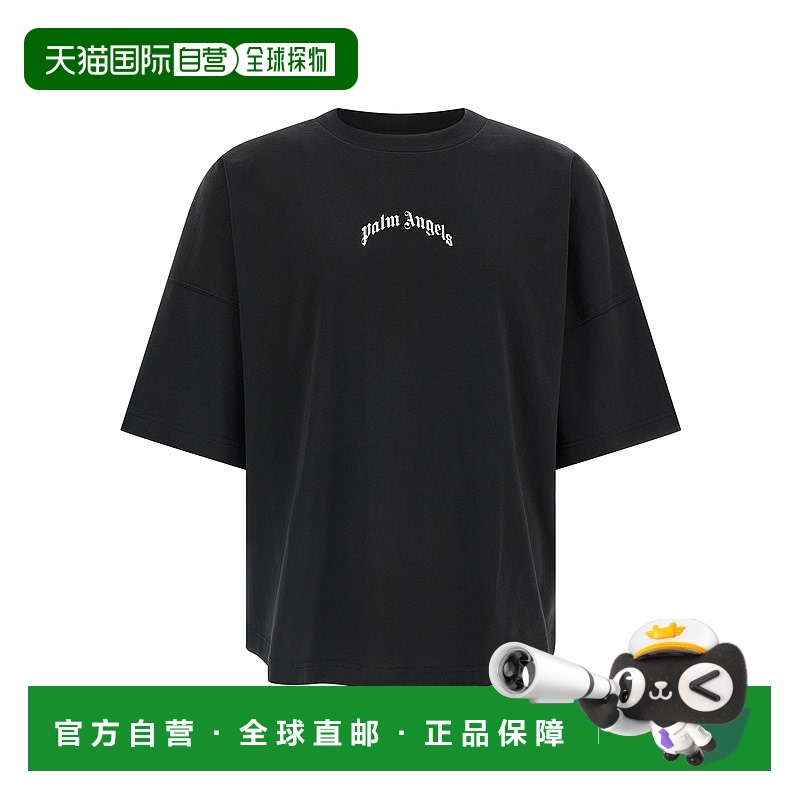 1h可退 香港直邮Palm Angels 棕榈天使 男士 'Back Logo' 曲线T恤