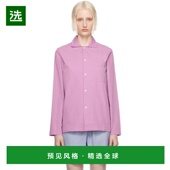 美国直邮 女装 Tekla 1h可退 紫色长袖 睡衣衬衫 衬衫 242482F07