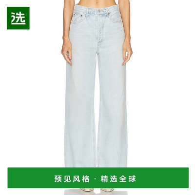 1h可退 香港直邮AGOLDE 女士 Dame 高腰阔腿牛仔长裤 A9159B1206
