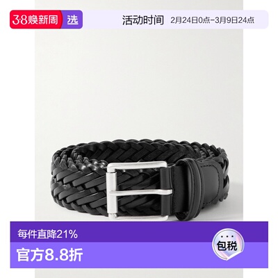 1h可退 andersons 男士 3.5cm 编织皮带腰带 A1097PI178A