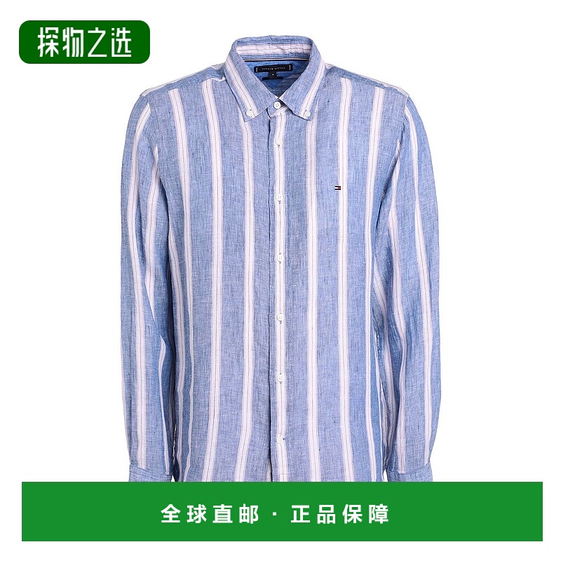 香港直邮Tommy Hilfiger 汤米·希尔费格 男士 亚麻衬衫