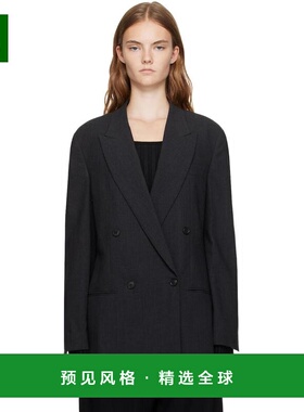 1h可退 【美国直邮】recto 灰色尖翻领西装外套 女装 女士精品 西