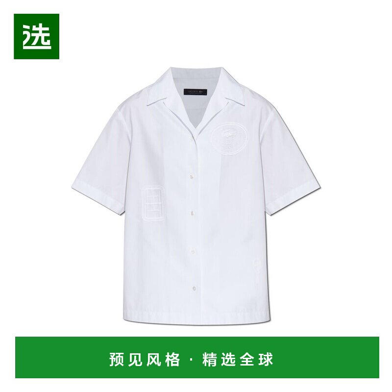 香港直邮Lacoste 法国鳄鱼 女士 標誌刺繡襯衫 CF72690001