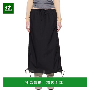 1h可退 香港直邮Baserange 女士 黑色 Pictorial Strap 半身裙 SS