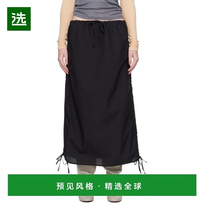 1h可退 香港直邮Baserange 女士 黑色 Pictorial Strap 半身裙 SS