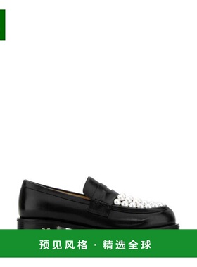 1h可退 香港直邮mach mach 女士 Sirene 黑色皮质乐福鞋 PF24S077