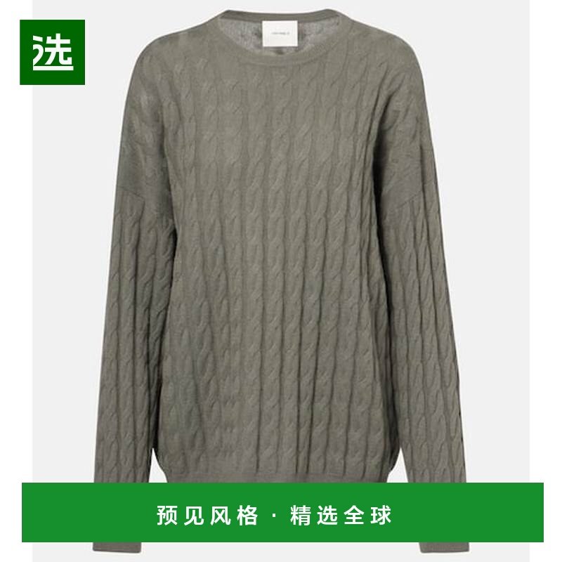 1h可退 香港直邮LISA YANG 女士 粗线针织羊绒毛衣 grey灰色 舒适,女装/女士精品,毛针织衫,淘宝优惠券,粉丝福利购,淘宝优惠卷