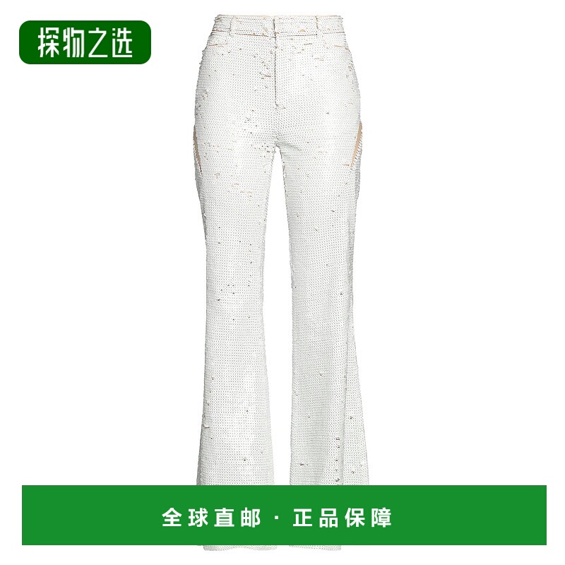 香港直邮Dsquared2 二次方 女士 休闲长裤 white白色 舒适时尚