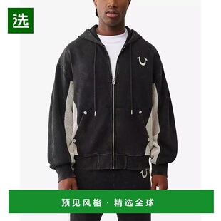 1h可退 【美国直邮】true religion 男士 帽衫运动夹克衫