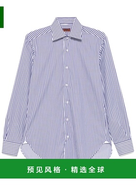 香港直邮BARBA 男士衬衫 D4U10P0244200U0001 AW2024 白色 条纹衬