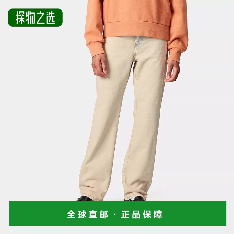 自营欧洲直邮Carhartt Wip 女士米色棉休闲裤牛仔直筒女裤高腰裤