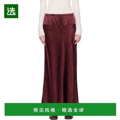 1h可退 香港直邮Lauren Manoogian 女士 酒红色 New Luster 半身