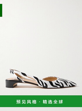 1h可退 香港直邮Gabriela Hearst 女士 Delia 嵌花皮质露跟浅口鞋