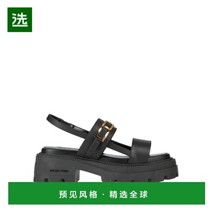 香港直邮Sergio Rossi 塞乔·罗西 女士 凉鞋 black黑色 舒适时尚