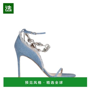 1h可退 【美国直邮】SOPHIA WEBSTER 时装凉鞋 牛仔布流苏细高跟