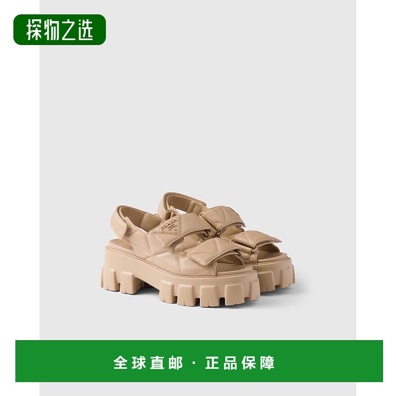 欧洲直邮PRADA (2025新品) Monolith 纳帕皮凉鞋厚底普拉达