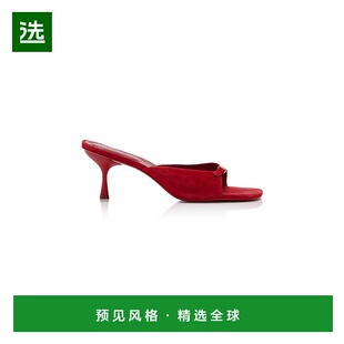 1h可退 香港直邮Simkhai 女士 'Carey' 绒面革凉鞋 red红色 舒适