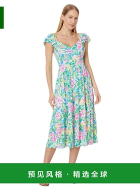 1h可退 【美国直邮】Lilly Pulitzer Bayleigh 飘袖中长款连衣裙