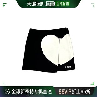 香港直邮MSGM MS029423T1 爱心印花迷你半身裙