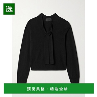 香港直邮NILI LOTAN 女士 Genesis 蝴蝶结羊绒毛衣 81285Y001BLK