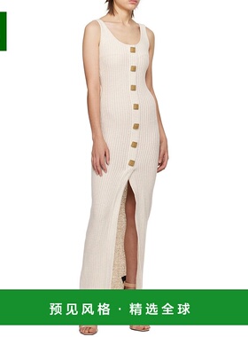 香港直邮Balmain 吊带连衣裙 AF1RP155JE72长裙