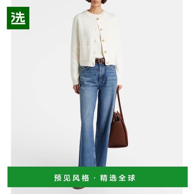 1h可退 香港直邮Velvet 女士 Mahal 棉质羊绒针织开衫 white白色