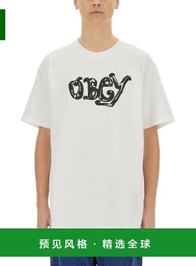 1h可退 香港直邮Obey 男士 徽标印花T恤 165264059WHITE white白