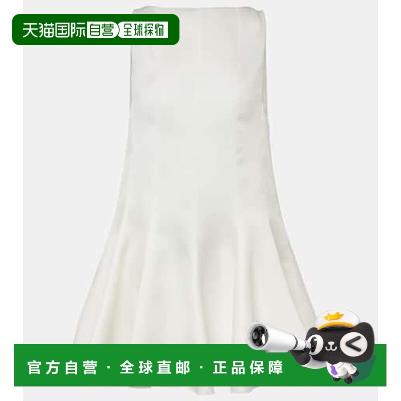 1h可退 香港直邮KHAITE 女士 Mags 真丝迷你连衣裙 white白色 舒