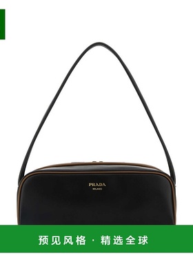 1h可退 香港直邮Prada 普拉达 女士 黑色皮革肩包 1BC249ASKF0S5V