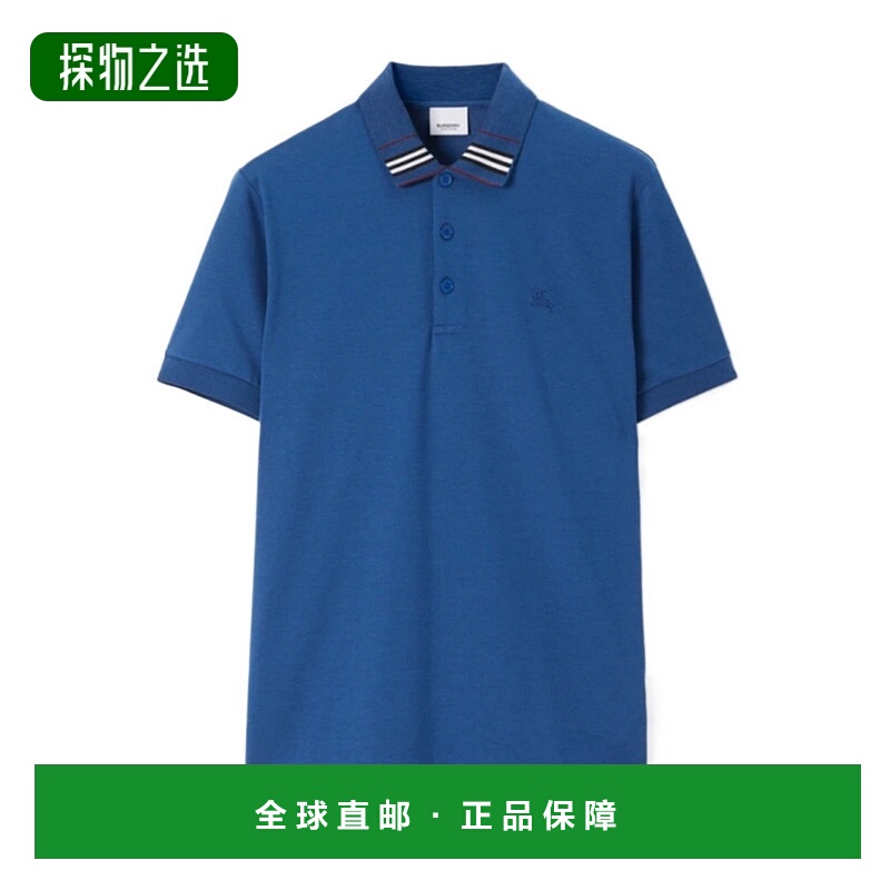 1h可退 香港直邮BURBERRY 男士T恤 80707721 AW2023 蓝色 马术骑P